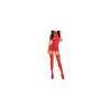 Bodystocking rouge effet guêpière avec dentelle 